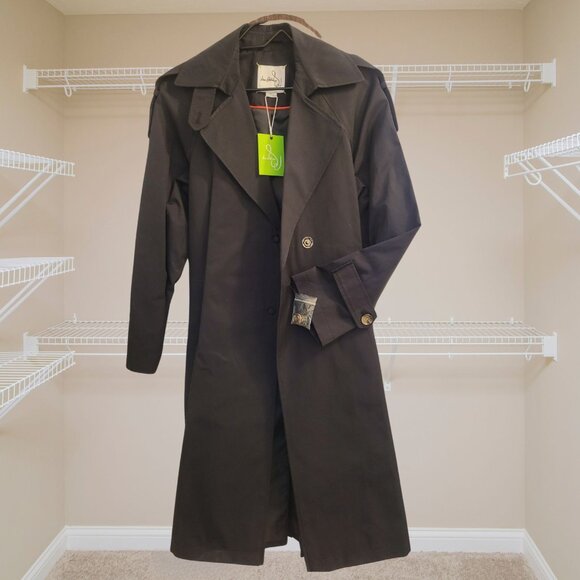 Sam Edelman Classic Trench, Navy - Picture 1 of 9